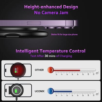 UCOMX Nano Mini Magnetic 2 in 1 Wireless Charger W203-B - BLACK - Open Box alternate image