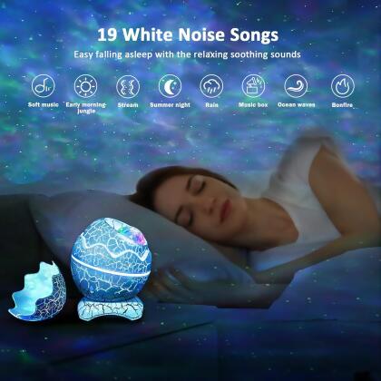 Rossetta Star Galaxy Projector 1.0 for Bedroom, White Noise Bluetooth Speaker - Open Box alternate image