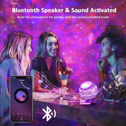 Rossetta Star Galaxy Projector 1.0 for Bedroom, White Noise Bluetooth Speaker - Open Box alternate image