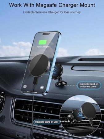 RTOPS Magnetic Wireless Charger W104 - GRAY - Open Box alternate image