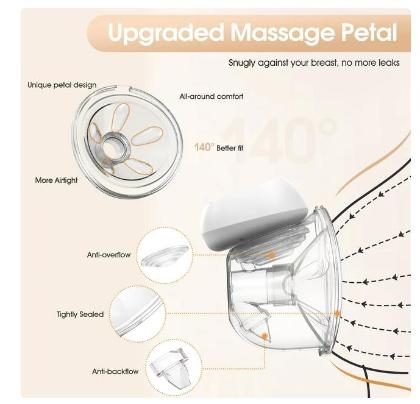 TOTMIZBY Wearable Breast Pump Portable 3 Modes & 30 Levels YM-805 - Open Box alternate image