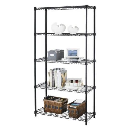 Ktaxon 5-Tier Wire Shelving Storage Shelf Pantry Closet G666-G510001511 - Black - Open Box alternate image