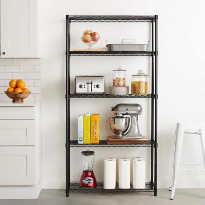 Ktaxon 5-Tier Wire Shelving Storage Shelf Pantry Closet G666-G510001511 - Black - Open Box alternate image