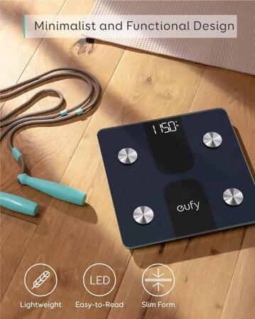 eufy by Anker Smart Scale C1 Body Fat Scale Wireless Digital T9146 - Black/White - Open Box alternate image