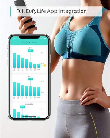 eufy by Anker Smart Scale C1 Body Fat Scale Wireless Digital T9146 - Black/White - Open Box alternate image