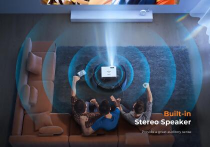 VANKYO Leisure 410 Mini Projector, Max 200" Projection Size, FHD 1080P - White - Open Box alternate image