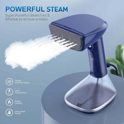 NTAYDZSW Steamer for Clothes, 1800W Powerful Steam LCGT-1202 - BLUE - Open Box alternate image