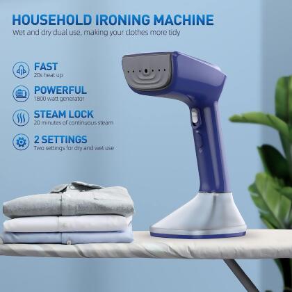 NTAYDZSW Steamer for Clothes, 1800W Powerful Steam LCGT-1202 - BLUE - Open Box alternate image