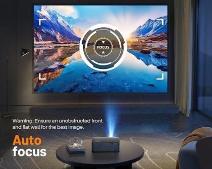 Projector 4K Supported Outdoor Projector Wifi and Bluetooth G1 - Charcoal Grey - Open Box alternate image