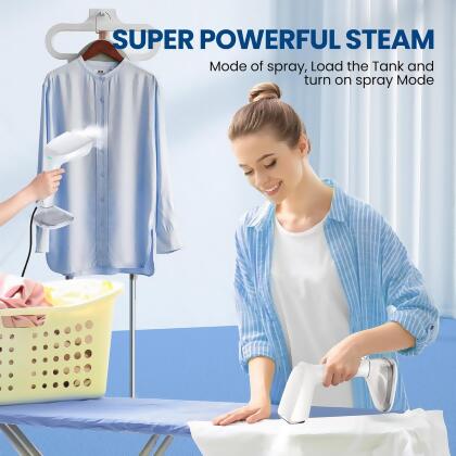 CHRINOMEE Steamer for Clothes - 3000W Powerful Steam, Wet&Dry LCGT-1202 - White - Open Box alternate image