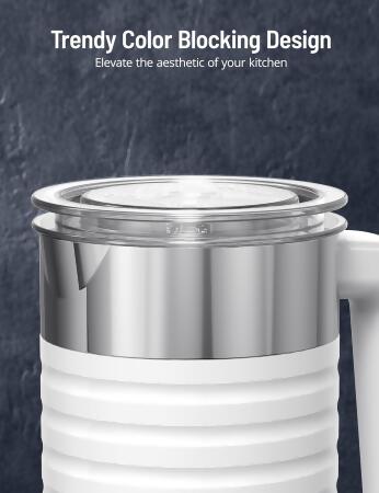 Paris Rhône 4-in-1 Milk Frother w/Stand, Steamer Hot& Cold Foam PE-MF013 - White - Open Box alternate image