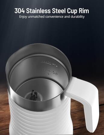 Paris Rhône 4-in-1 Milk Frother w/Stand, Steamer Hot& Cold Foam PE-MF013 - White - Open Box alternate image