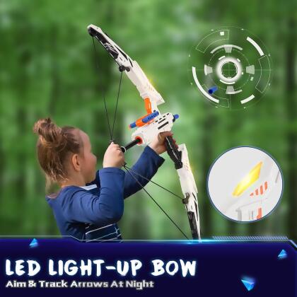 maysida Kids Bow and Arrow Set, 2-Pack, Lights Up, 988-706A - Blue + White - Open Box alternate image