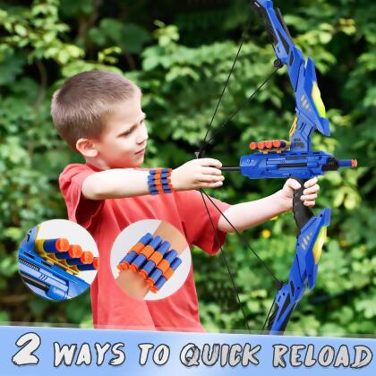 maysida Kids Bow and Arrow Set, 2-Pack, Lights Up, 988-706A - Blue + White - Open Box alternate image