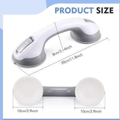 KVANT 12 INCH SHOWER HANDLE BATHROOM SAFETY BAR FOR SENIORS 2 PACK - WHITE - Open Box alternate image