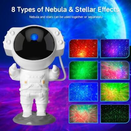 HIJOPIB Star Projector Nebula Galaxy Bedroom Starry Ceiling Led Lamp - WHITE - Open Box alternate image