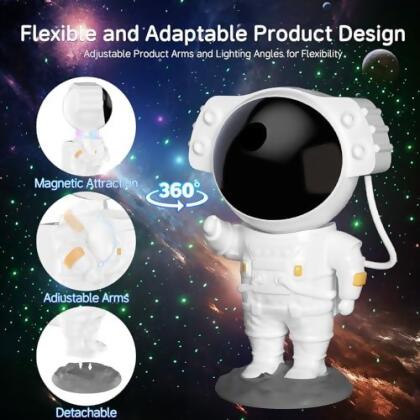 HIJOPIB Star Projector Nebula Galaxy Bedroom Starry Ceiling Led Lamp - WHITE - Open Box alternate image