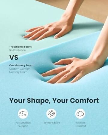 Dreamsmith 3 Inch Memory Foam Mattress Topper Full DSMTF3 - White - Open Box alternate image