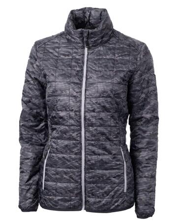 Cutter & Buck Rainier PrimaLoft® Womens Eco Insulated Full Zip Printed Puffer Jacket 