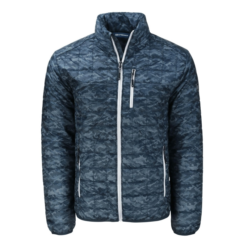 Cutter & Buck Rainier PrimaLoft® Mens Eco Insulated Full Zip Printed Puffer Jacket