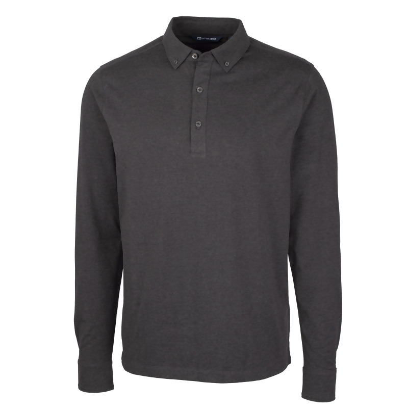 Cutter & Buck Men's Advantage Long Sleeve Polo - White