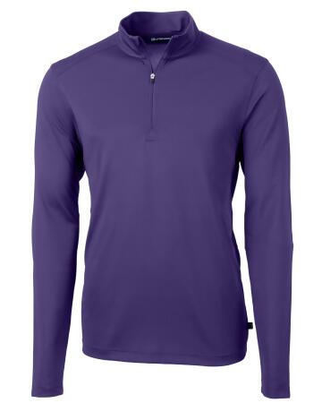 Cutter & Buck Virtue Eco Pique Recycled Quarter Zip Mens Pullover Jacket 