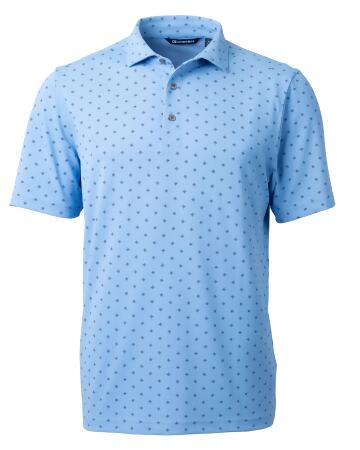 Cutter & Buck Virtue Eco Pique Tile Print Recycled Mens Polo Shirt 
