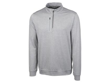 Cutter & Buck Stealth Heathered Mens Big and Tall Quarter Zip Pullover Jacket