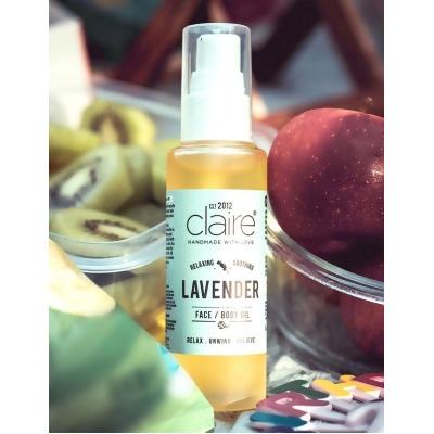 Claire Organics Lavender Face and Body Oil 