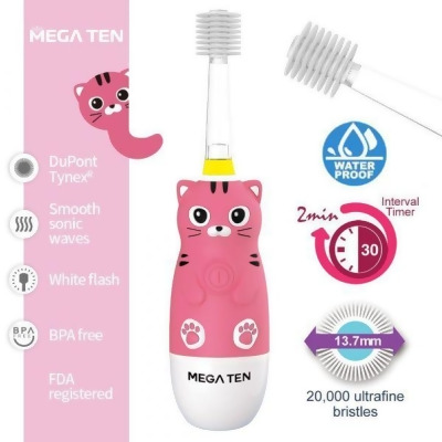 【VIVATEC】MEGA TEN 360兒童電動牙刷(貓咪) 