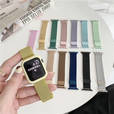 米蘭12色磁吸不鏽鋼金屬Apple Watch錶帶 買一送一499元 