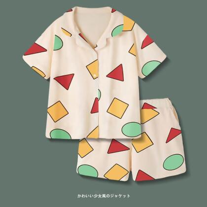 夏季可愛小新的睡衣日系睡衣套 