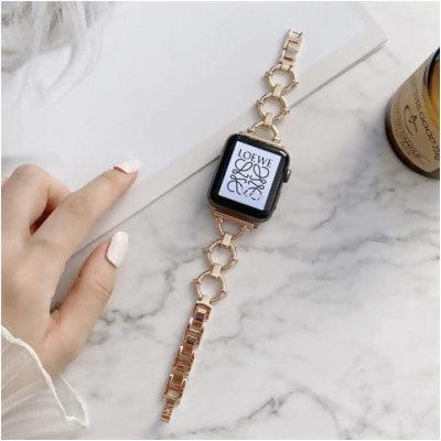 歐美圓環設計Apple watch錶帶 玫瑰金42/44/2/45/49 現貨 
