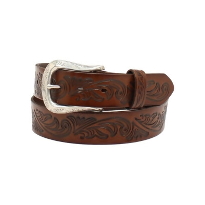 Ariat Western Belt Womens Floral Embossed Leather 1 1/2 Wide A1533802 