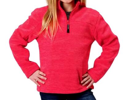 Roper Western Jacket Girls Fleece Zip Pink 03-298-0692-6145 PI