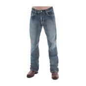 B. Tuff Western Denim Jeans Mens Steel Bootcut Relaxed Med Wash MSTEEL