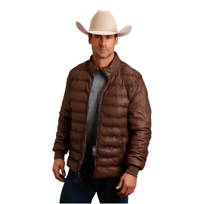 Stetson Western Jacket Mens Leather Zip Brown 11-097-0539-6626 BR 