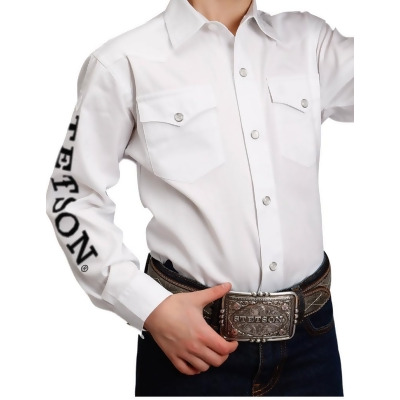 Stetson Western Shirt Boys Wear L/S Snap White 11-030-0489-0025 WH 