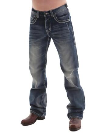 B. Tuff Western Denim Jeans Mens Torque Bootcut Rlx Dark Wash MTRQUE