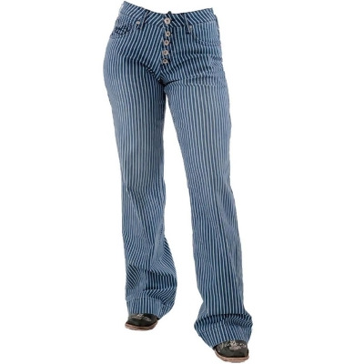 Cowgirl Tuff Western Jeans Womens Off the Rails Pinstripe Dark JRAILS 
