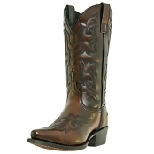 Laredo Western Boots Mens Hawk Cowboy Snip Toe Burnished Gold 6862