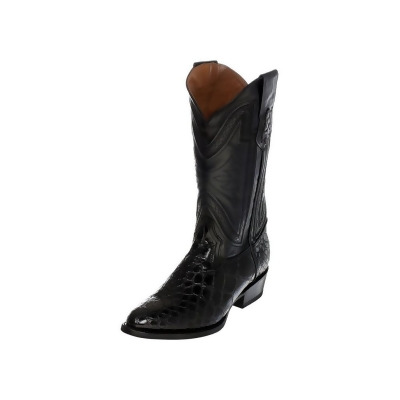 Ferrini Western Boots Mens Genuine Alligator Belly Black 10711-27 