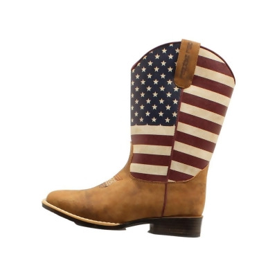 Twister Western Boots Boys Jacob USA Flag Square Multi-Color 446000108 