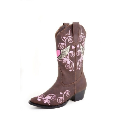 Roper Western Boots Girls Infant Wing Heart Brown 09-017-1556-0456 BR 