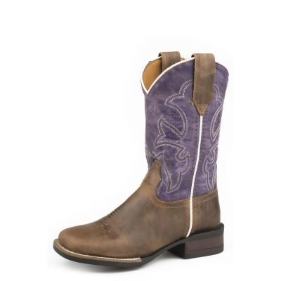 Roper Western Boots Girls Leather Purple 09-018-0911-2493 PU 