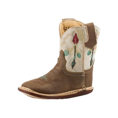 Roper Western Boots Girls Cowbabies Square Toe Tan 09-016-7912-8287 TA 