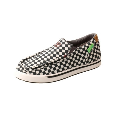 Twisted X Casual Shoes Kids Slip On Canvas Black White YCA0005 