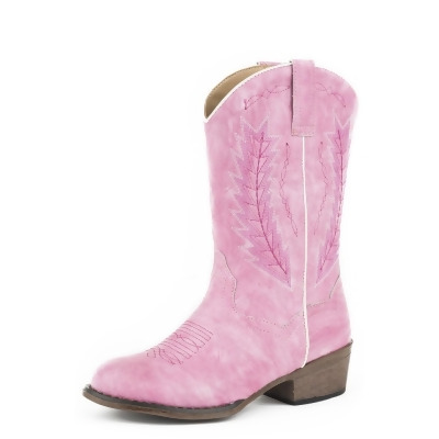Roper Western Boots Girls Taylor Round Toe Pink 09-018-1939-2404 PI 