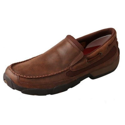 Twisted X Casual Shoes Mens Loafer Driving Mocs Slip On Brown MDMS009 