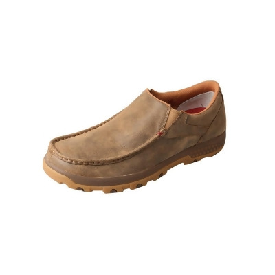Twisted X Casual Shoes Mens Slip On Driving Moc Non Slip Brown MXC0003 